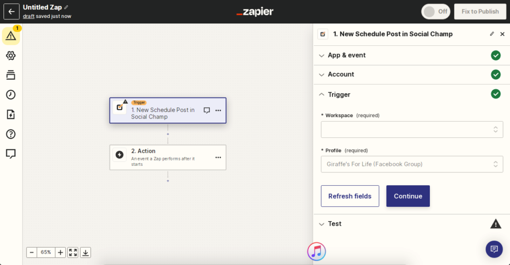 Social Champ and Zapier