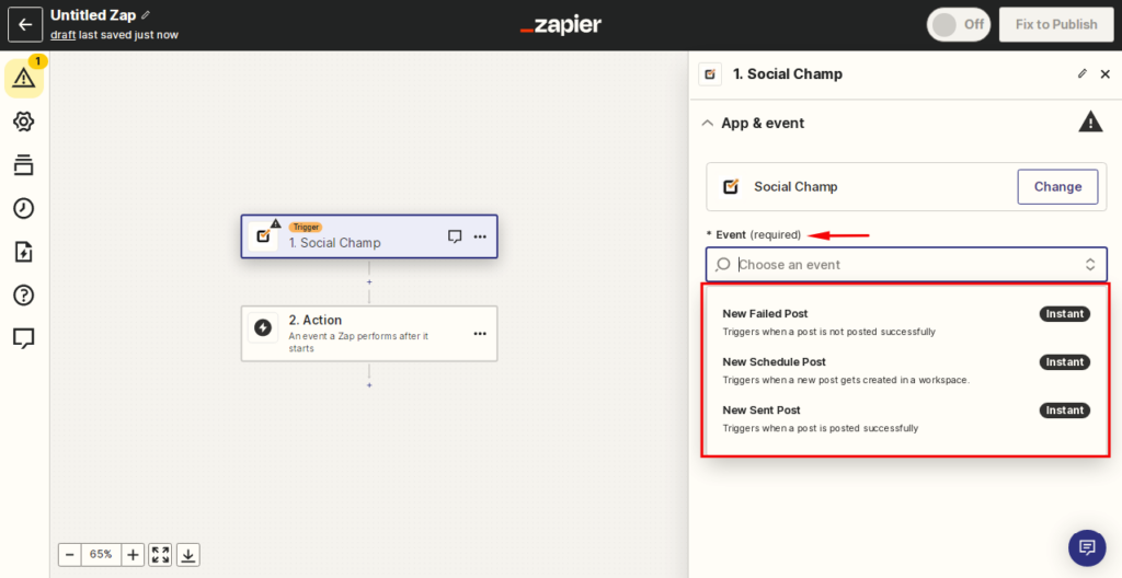 Social Champ and Zapier