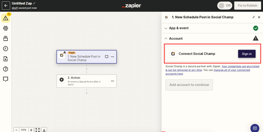 Social Champ and Zapier