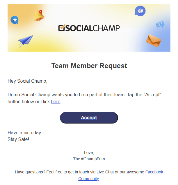 How to add team member on Social Champ