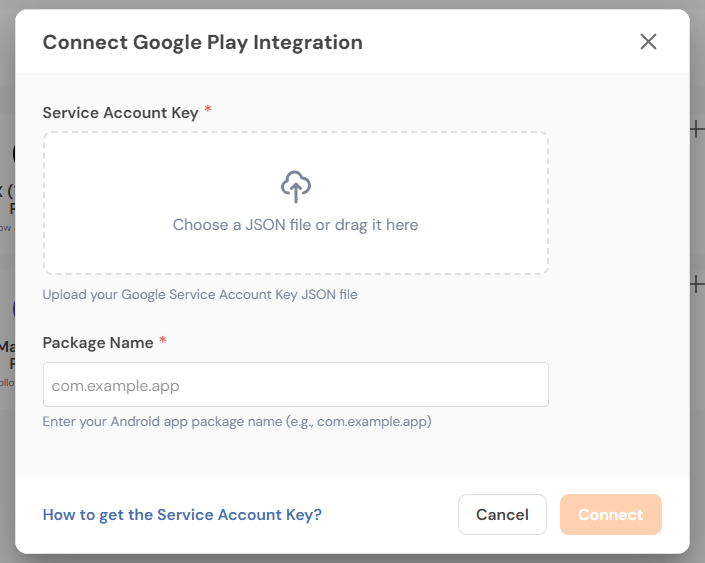 Upload-the-JSON-private-key-file