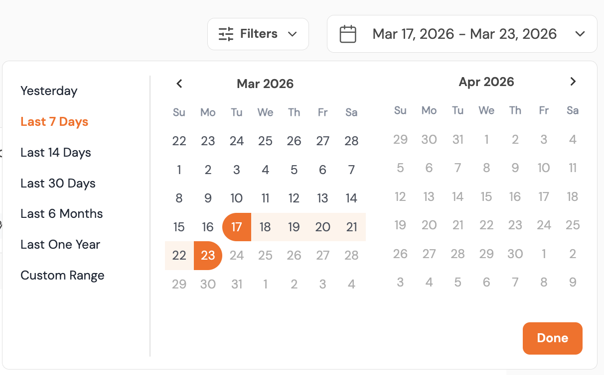 Date Range Selector